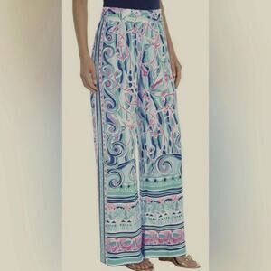 LILLY PULITZER Bal Harbour Palazzo Wide-Leg Pants, Size XL